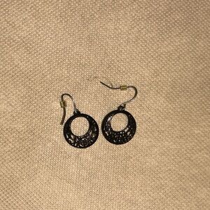 Elegant Black Hoop Earrings
